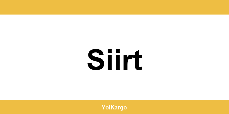 UPS Kargo şubeleri ve iletişim bilgileri Siirt